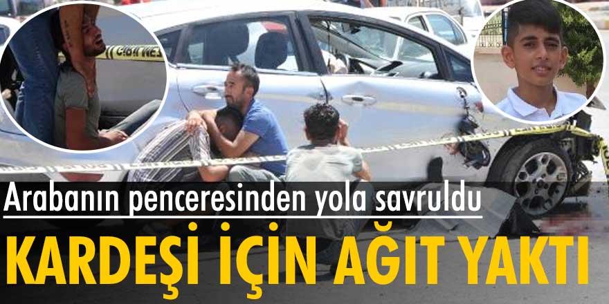 Antalya'da arabanın penceresinden yola savrulan Bedirhan Şirazi'den kahreden haber