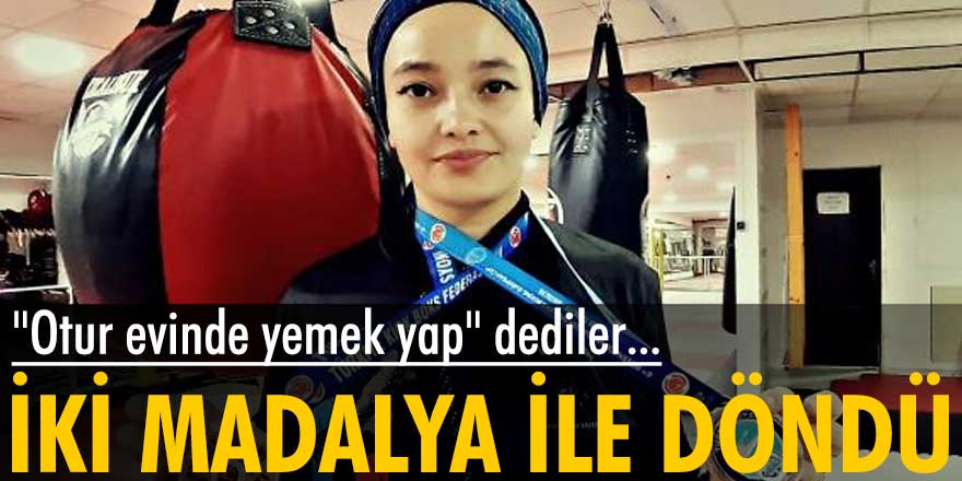 Diyarbakır'da "Otur evinde yemek yap" sözlerine kulak asmayan Züleyha Altay madalya ile döndü
