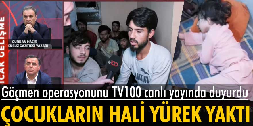 Kaçak göçmen operasyonu TV100 canlı yayınında!