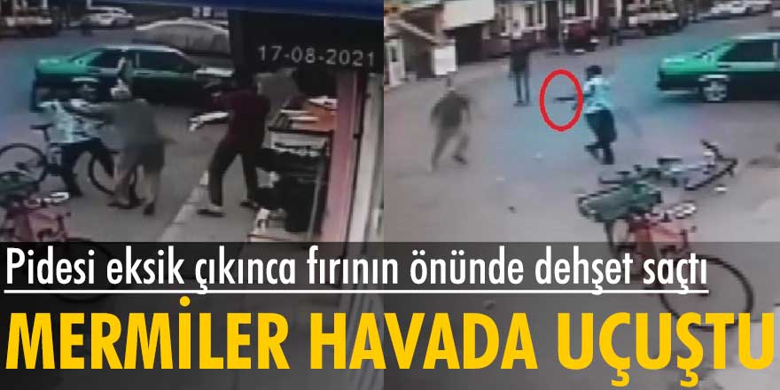 Adana'da pidesi eksik çıkın bir kişi fırının önünde dehşet saçtı!