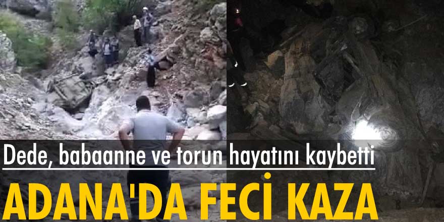 Adana Kozan'da otomobil, 200 metrelik uçuruma devrildi 3 kişi hayatını kaybetti