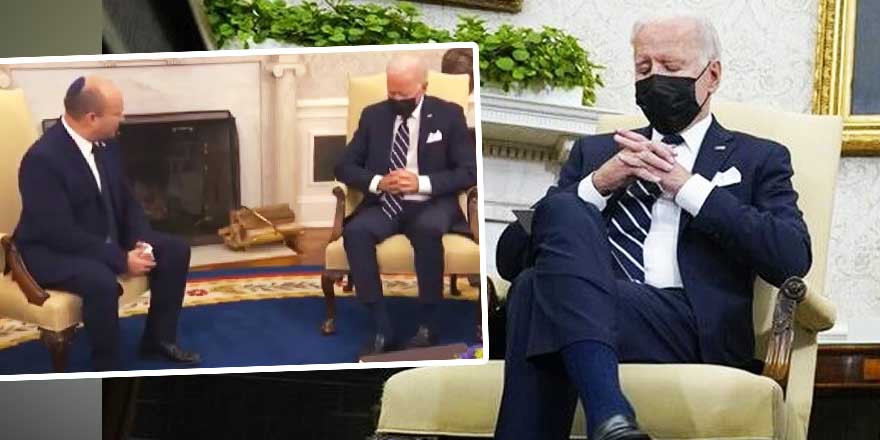 Biden, İsrail Başbakanı Naftali Bennett ile görüşmesinde uyuyakaldı