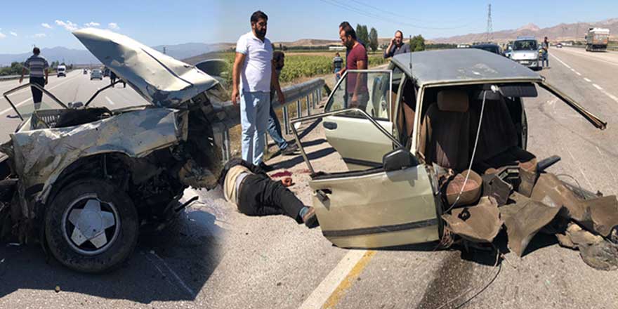 İki otomobil çarpıştı, biri ikiye bölündü: 5 yaralı