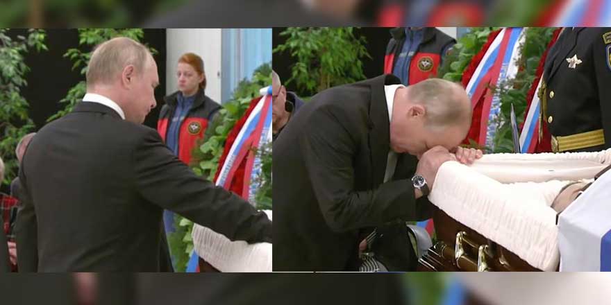 Putin tabuta sarılıp hüngür hüngür ağladı!