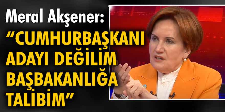 İYİ Parti Genel Başkanı Meral Akşener, Halk TV'de canlı yayın konuğu olarak açıklamalarda bulundu