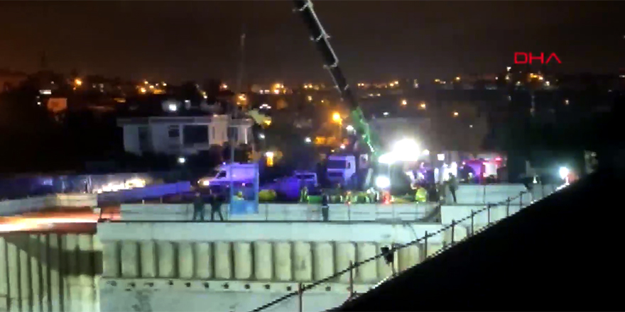 Arnavutköy'de metro inşaatında kaza