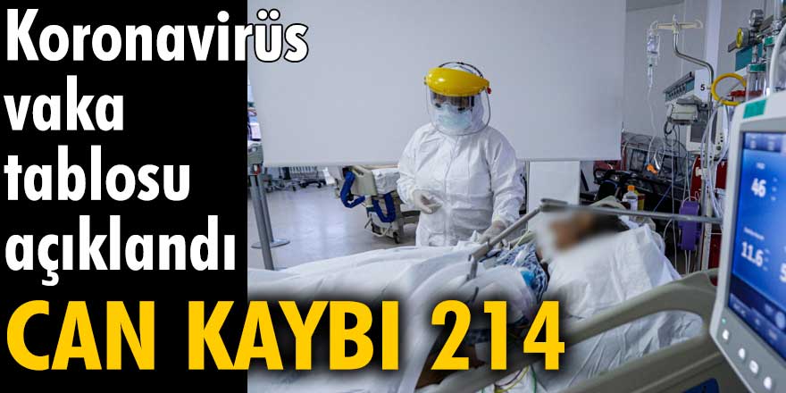 Koronavirüs vaka tablosu açıklandı: 214 kişi hayatını kaybetti