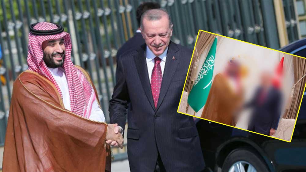 Arap medyası Erdoğan'ın Selman karşısında bu fotoğrafını servis etti!