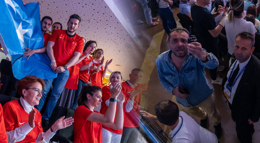 Akşener'in izlediği milli maçta 'Gökbayrak' gerginliği