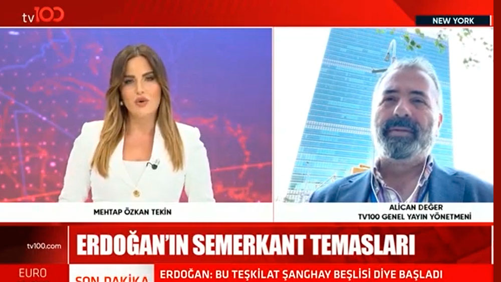 Gazeteci Alican Değer, Şanghay zirvesini TV 100'de değerlendirdi