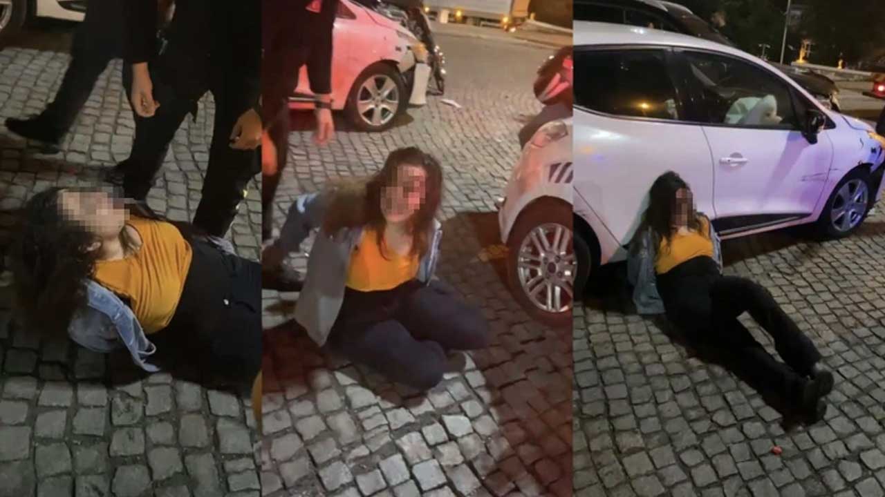 İstanbul'da kaza yapan kadın ortalığı birbirine kattı!