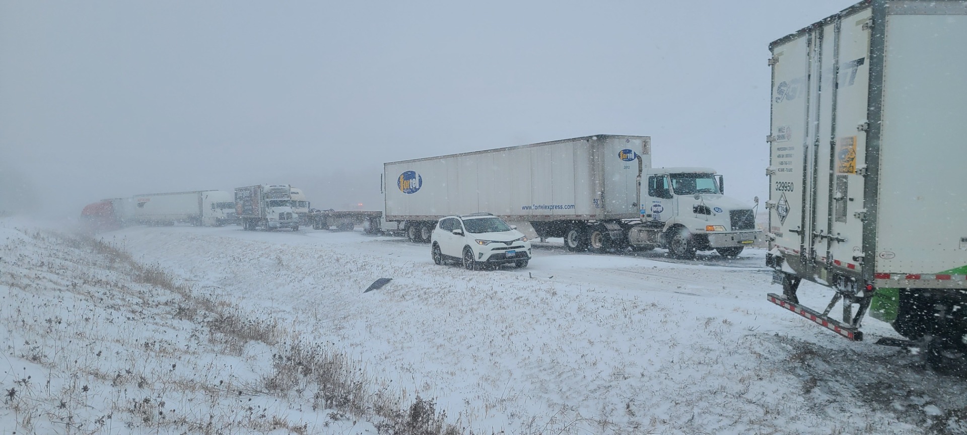 Kanada'da kar fırtınası: Onlarca araç birbirine girdi