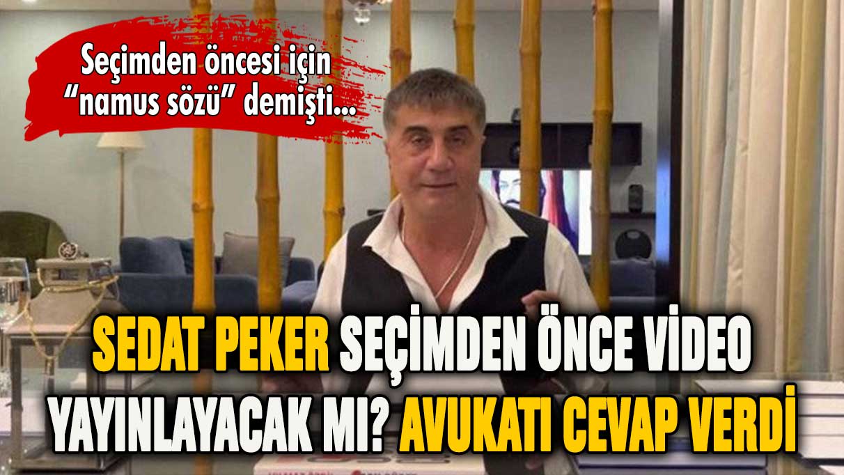 Sedat Peker seçimlerden önce video yayınlayacak mı? Avukatı cevap verdi