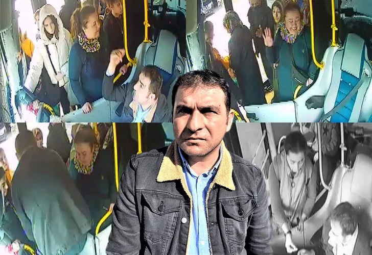 Belediye otobüsünde yolcu ile şoförün kavgası herkesi güldürdü: Şoför bakın ne yaptı...