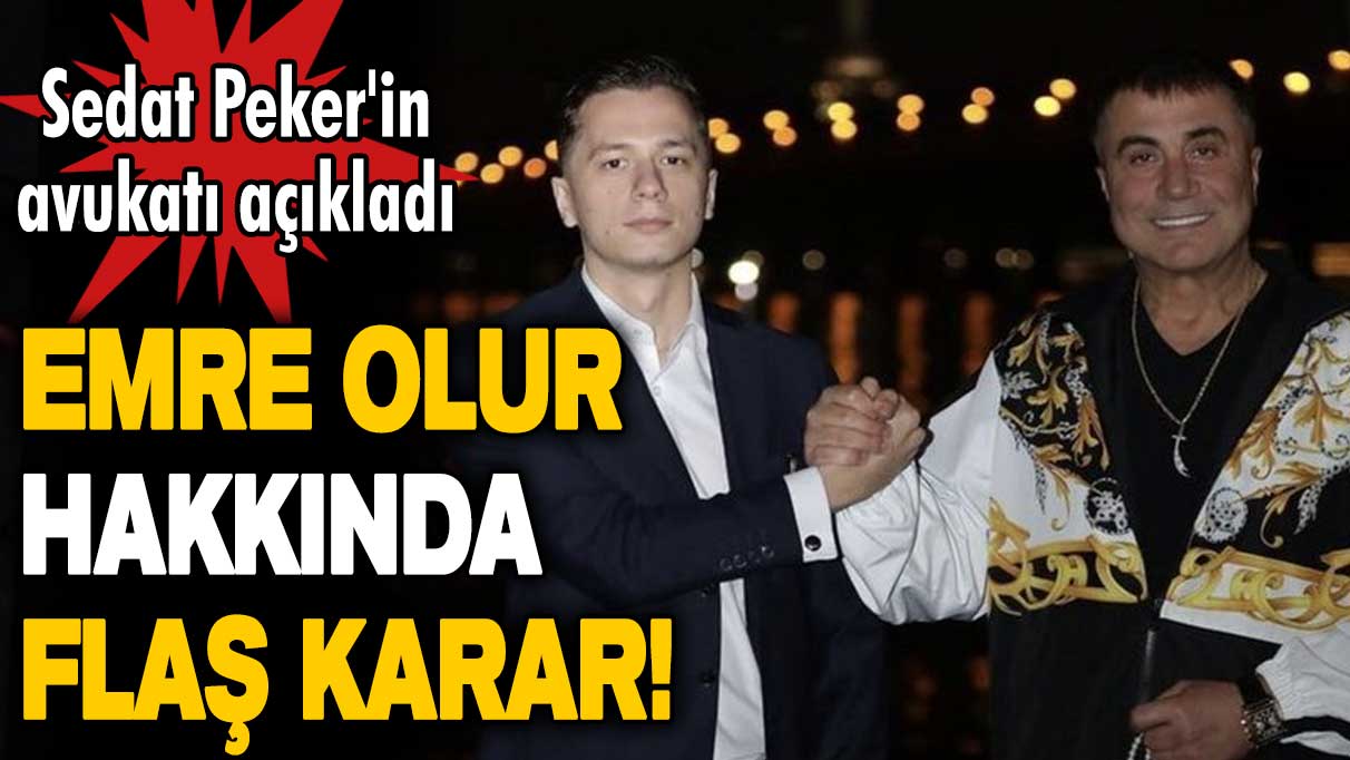 Sedat Peker'in basın danışmanı Ahmet Emre Olur hakkında tahliye kararı verildi!