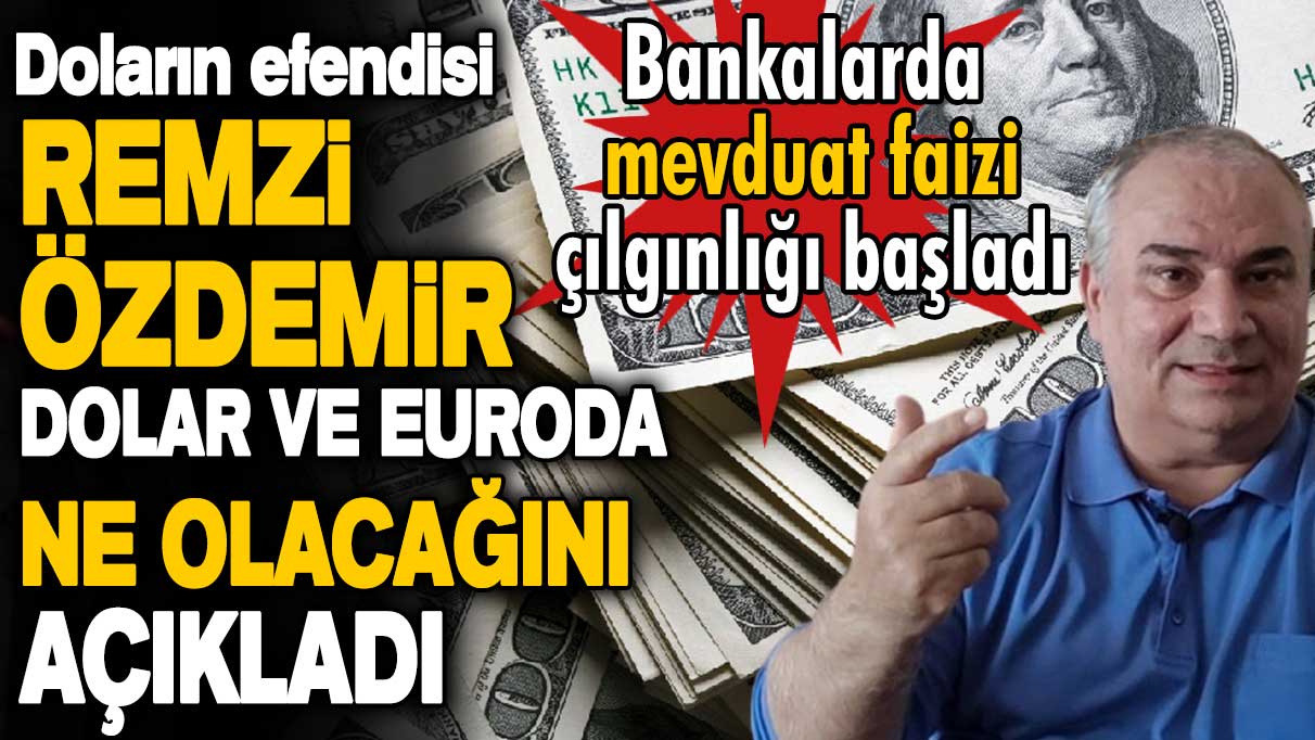 Doların efendisi Remzi Özdemir dolar ve euroda ne olacağını açıkladı