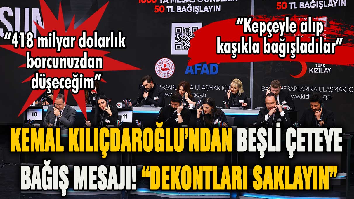 Kemal Kılıçdaroğlu'ndan beşli çeteye ''Dekontları saklayın'' mesajı