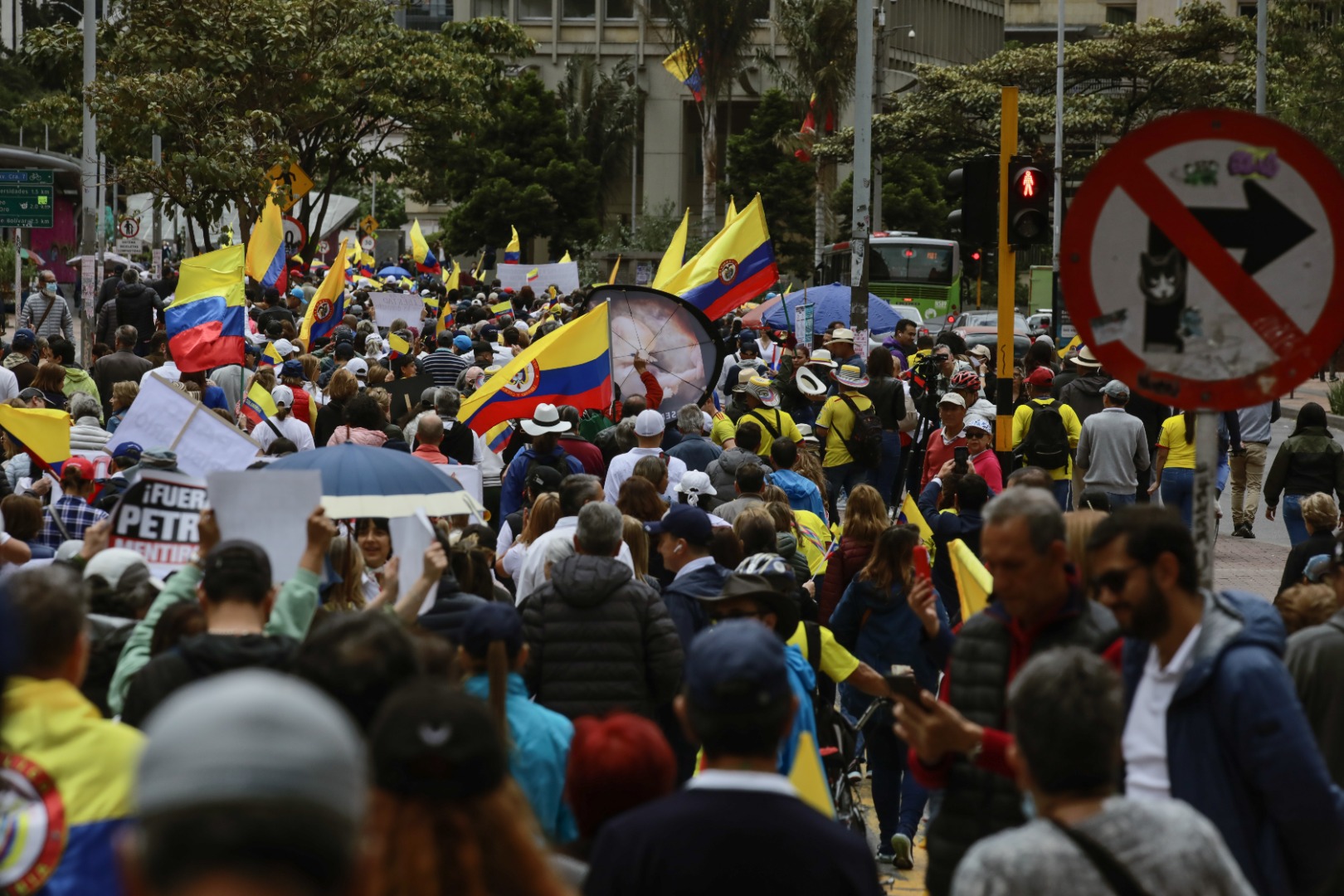Kolombiya'da sağlık reformu yasasına protesto!