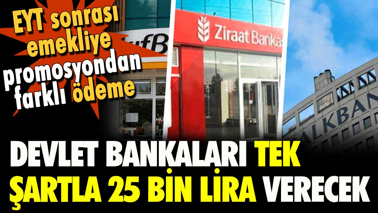 EYT sonrası emekliye promosyondan farklı ödeme: Ziraat, Vakıfbank ve Halkbank tek şartla 25 bin lira veriyor