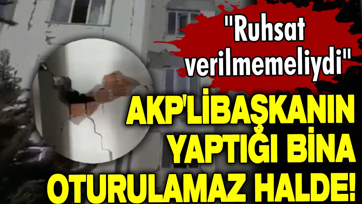 AKP'li başkanın Malatya'da yaptığı bina oturulamaz halde! 