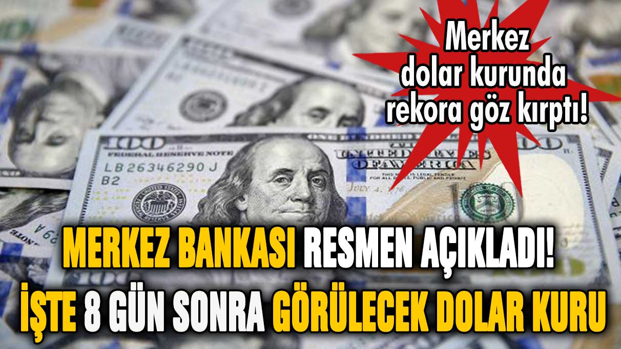 Merkez Bankası resmen açıkladı:  İşte 8 gün sonra görülecek dolar kuru!