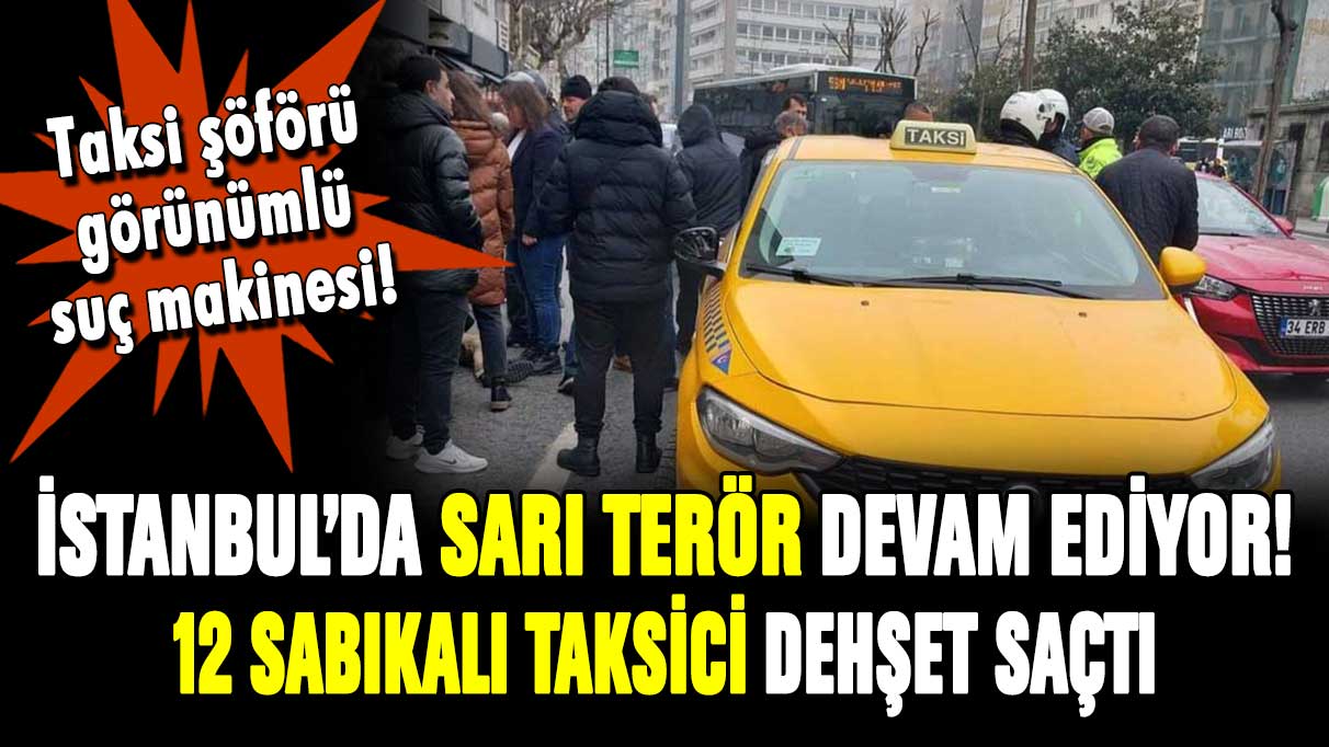 Yolcusunu hastanelik eden taksici suç makinesi çıktı! İstanbul'un göbeğinde dehşet saçtı
