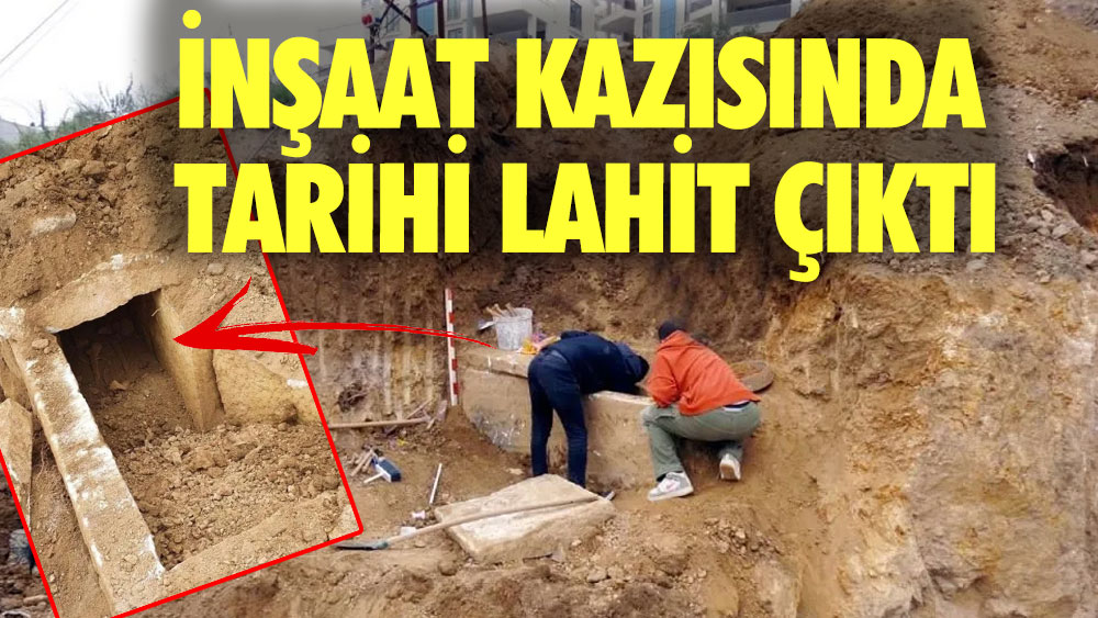 Bursa'da inşaat kazısında tarihi lahit çıktı