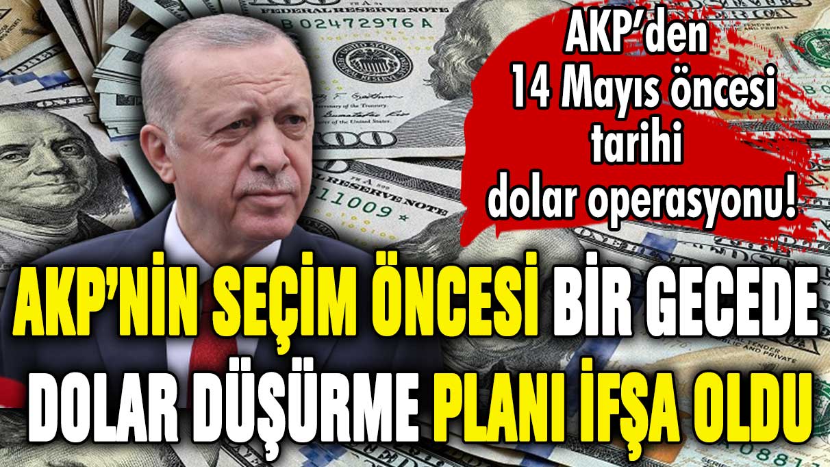AKP'nin seçim öncesi bir gecede dolar düşürme planı ifşa oldu!