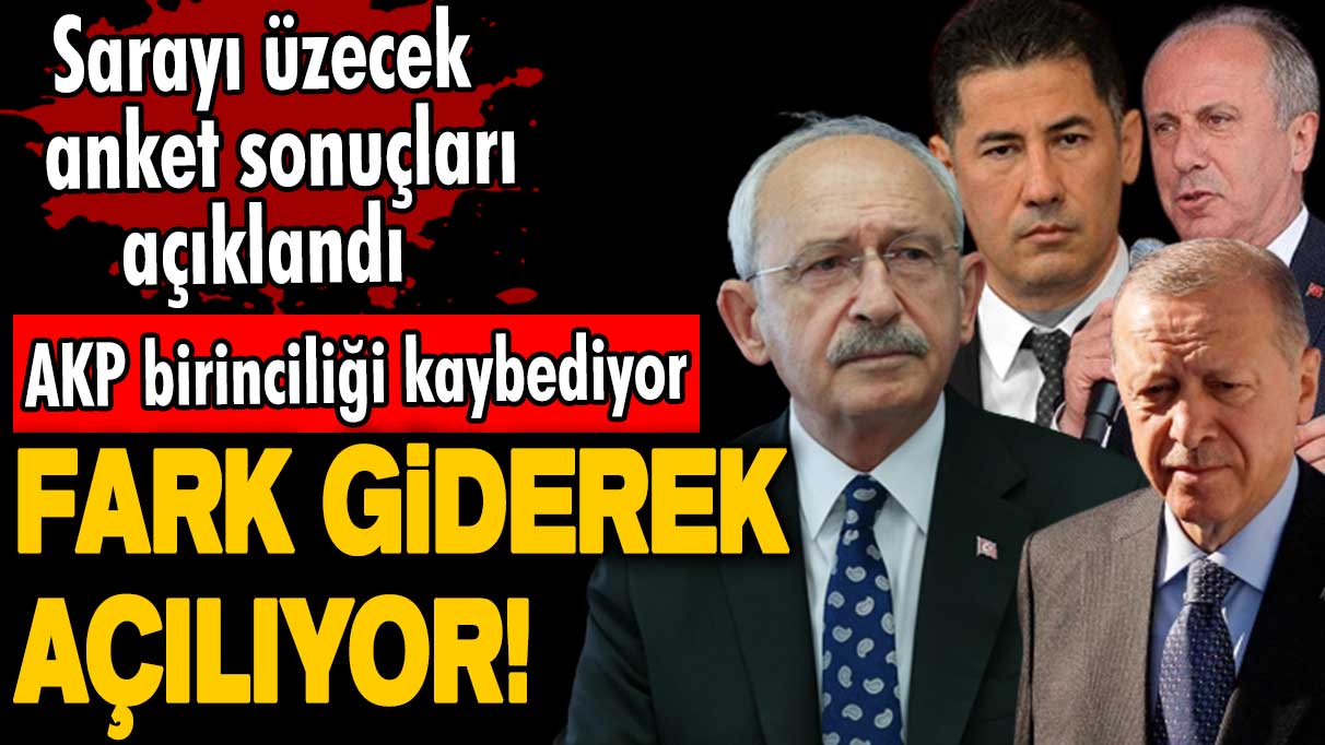 Sarayı üzecek anket sonuçları açıklandı: Fark giderek açılıyor! AKP birinciliği kaybediyor