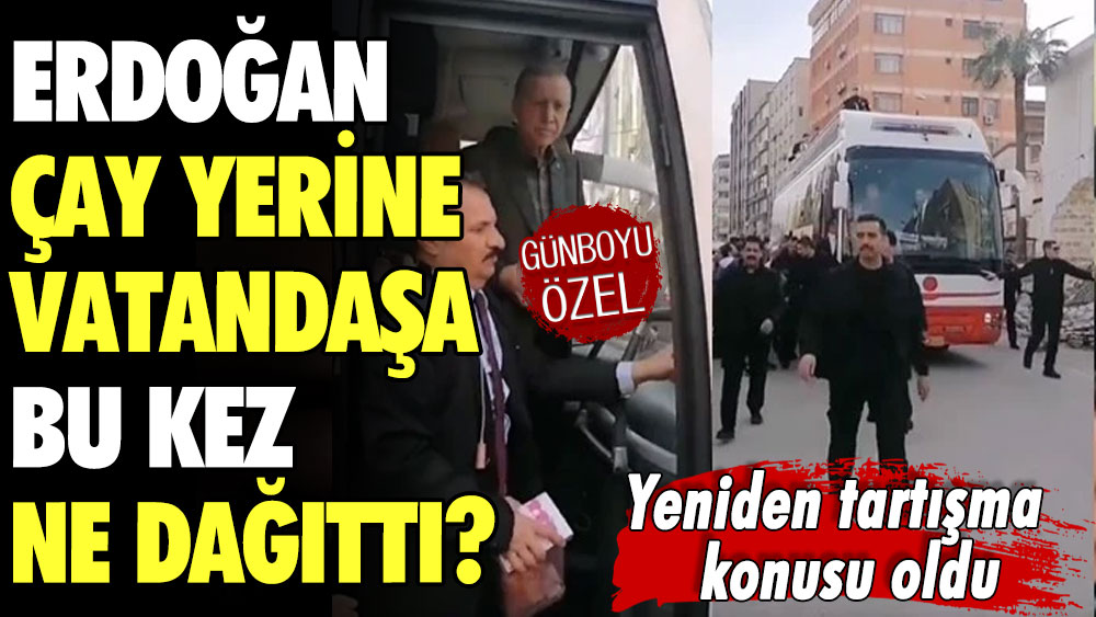Erdoğan çay yerine vatandaşa bu kez ne dağıttı? Yeniden tartışma konusu oldu