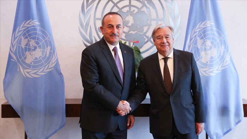 Bakan Çavuşoğlu BM Genel Sekreteri'yle görüştü