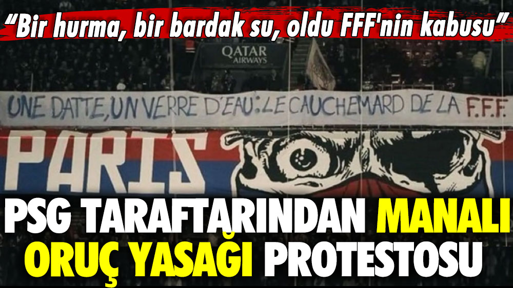 PSG taraftarlarından FFF'ye manalı protesto: Bir hurma, bir bardak su, oldu FFF'nin kabusu