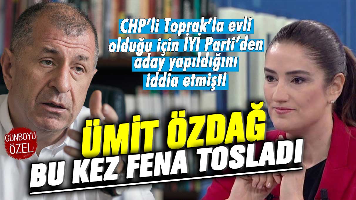 Zafer Partisi lideri Ümit Özdağ bu kez fena tosladı! Ece Güner'in CHP'li Erdoğan Toprak'la evli olduğu için İYİ Parti'den aday yapıldığını iddia etmişti