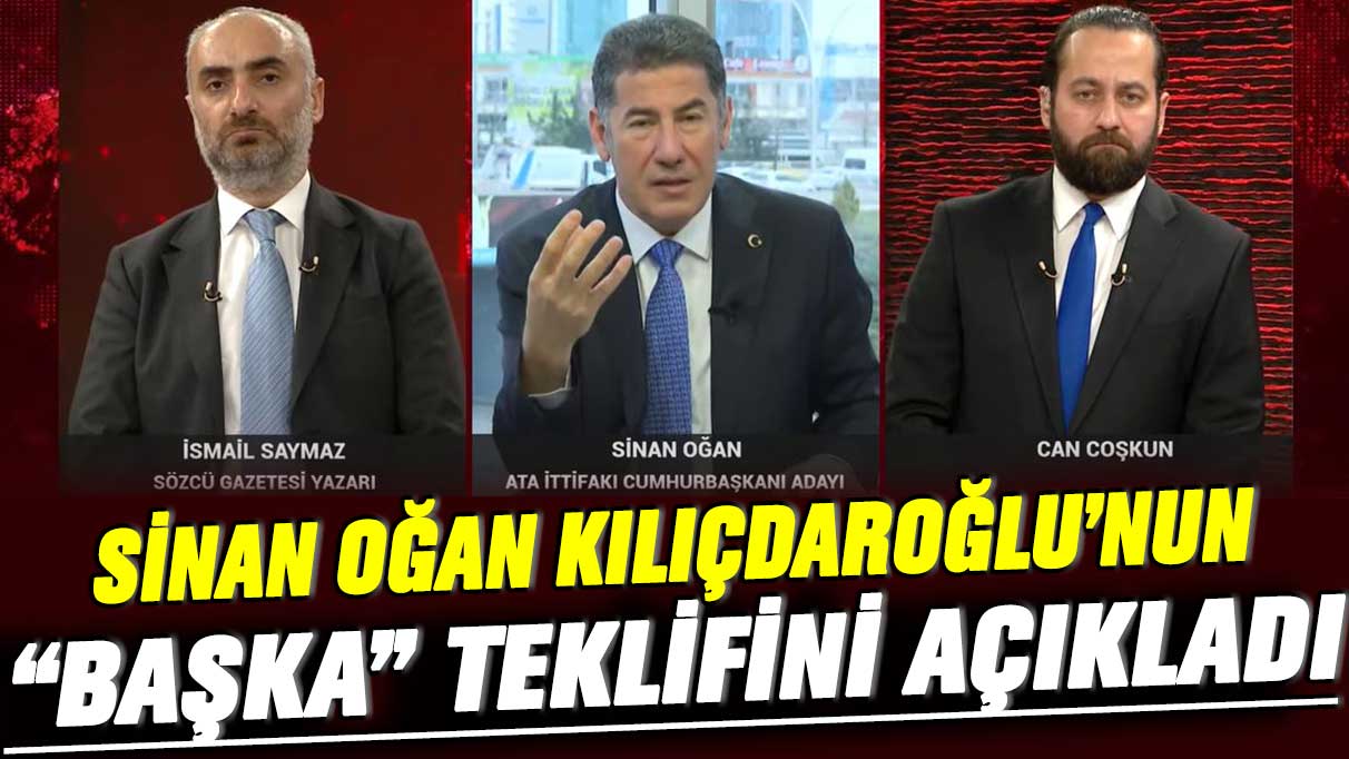 ATA İttifakı Cumhurbaşkanı Adayı Sinan Oğan canlı yayında Kemal Kılıçdaroğlu'nun ne teklif ettiğini açıkladı