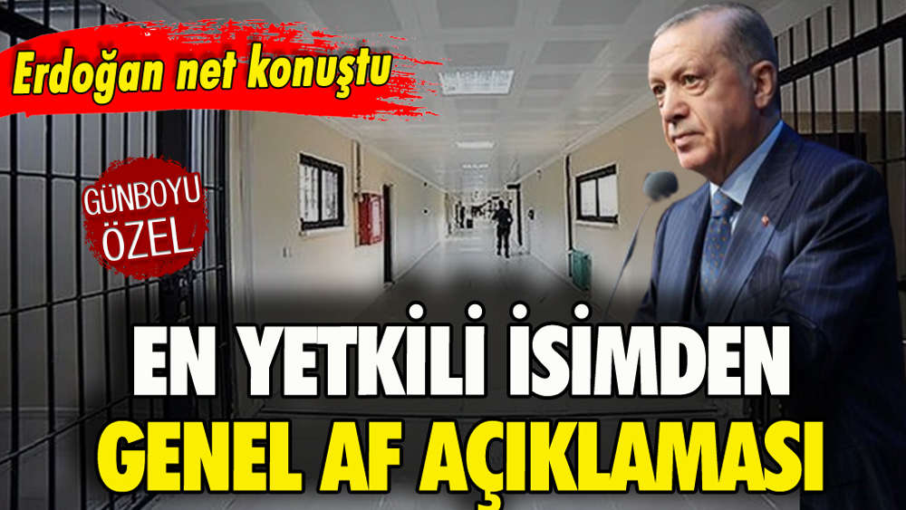 En yetkili isimden genel af açıklaması: Erdoğan net konuştu