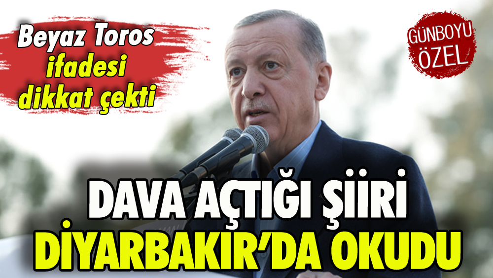 Erdoğan dava açtığı şiiri Diyarbakır'da okudu