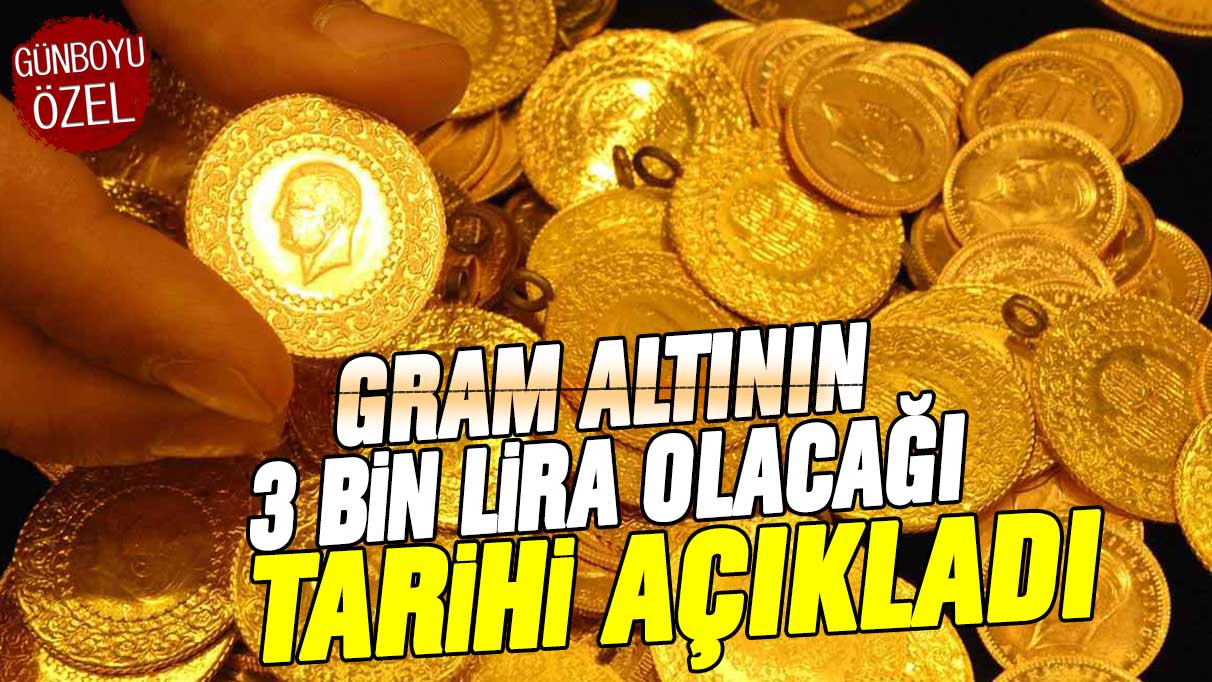 Ünlü ekonomist gram altının 3 bin lira olacağını tarihi açıkladı