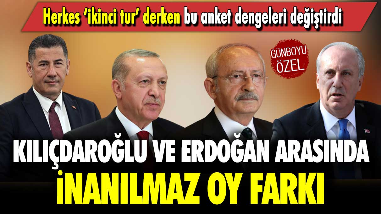 Herkes ‘ikinci tur’ derken bu anket dengeleri değiştirdi: Kılıçdaroğlu ve Erdoğan arasında inanılmaz oy farkı!