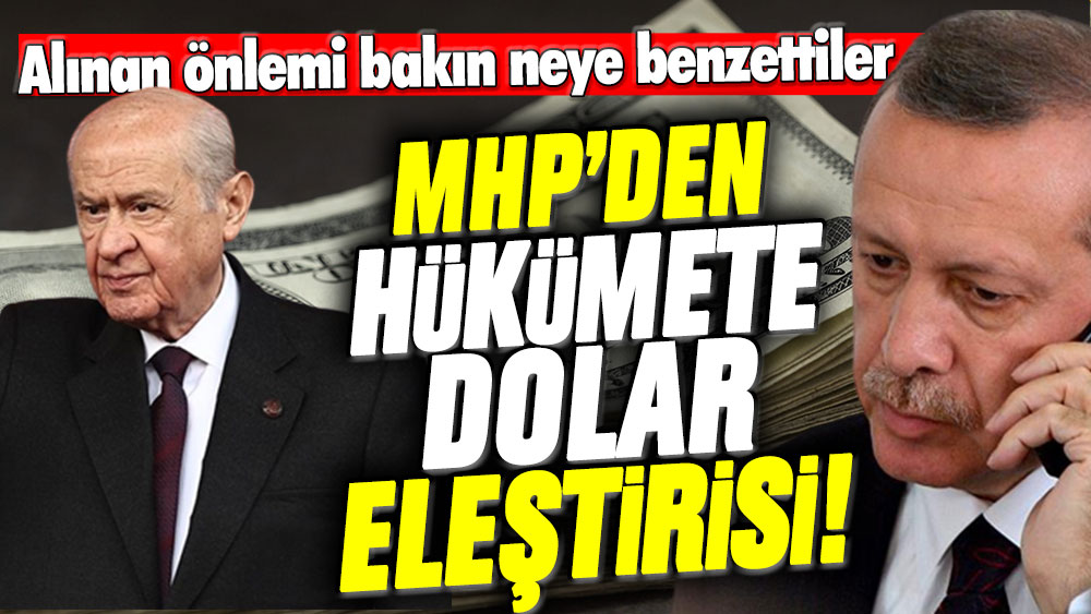 MHP'den hükümete dolar eleştirisi: Alınan önlemi bakın neye benzettiler