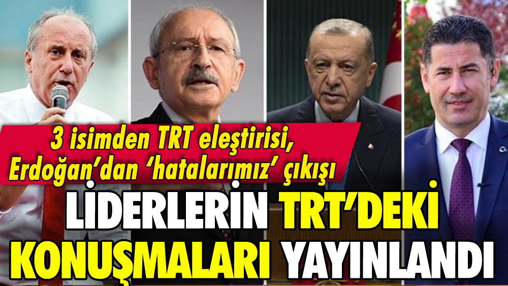 Liderlerin TRT'deki ilk konuşmaları yayınlandı: İşte verdikleri mesajlar