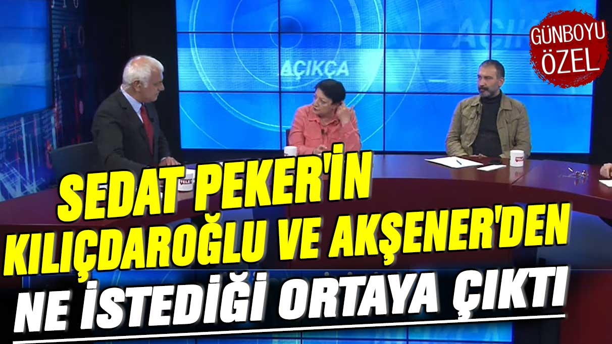 Sedat Peker'in Kemal Kılıçdaroğlu ve Meral Akşener'den ne istediği ortaya çıktı