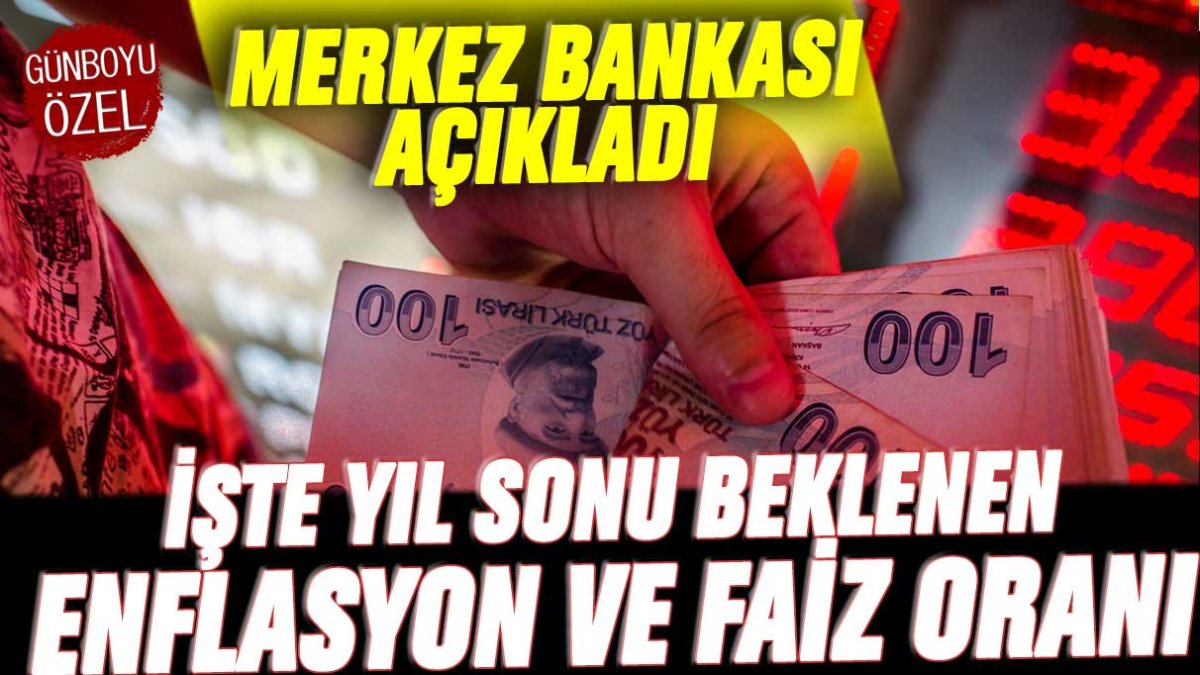 Merkez Bankası açıkladı: İşte yıl sonunda bekleyen faiz ve enflasyon oranı