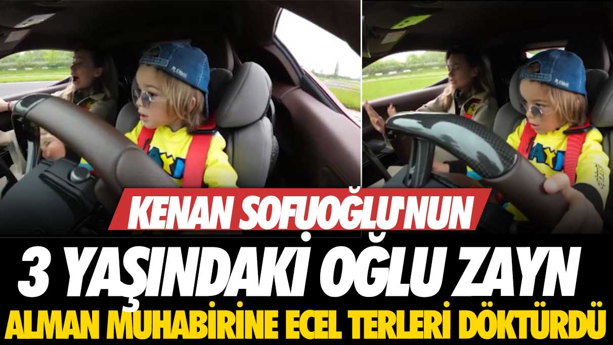 Kenan Sofuoğlu'nun 3 yaşındaki oğlu Zayn, Alman muhabirine ecel terleri döktürdü