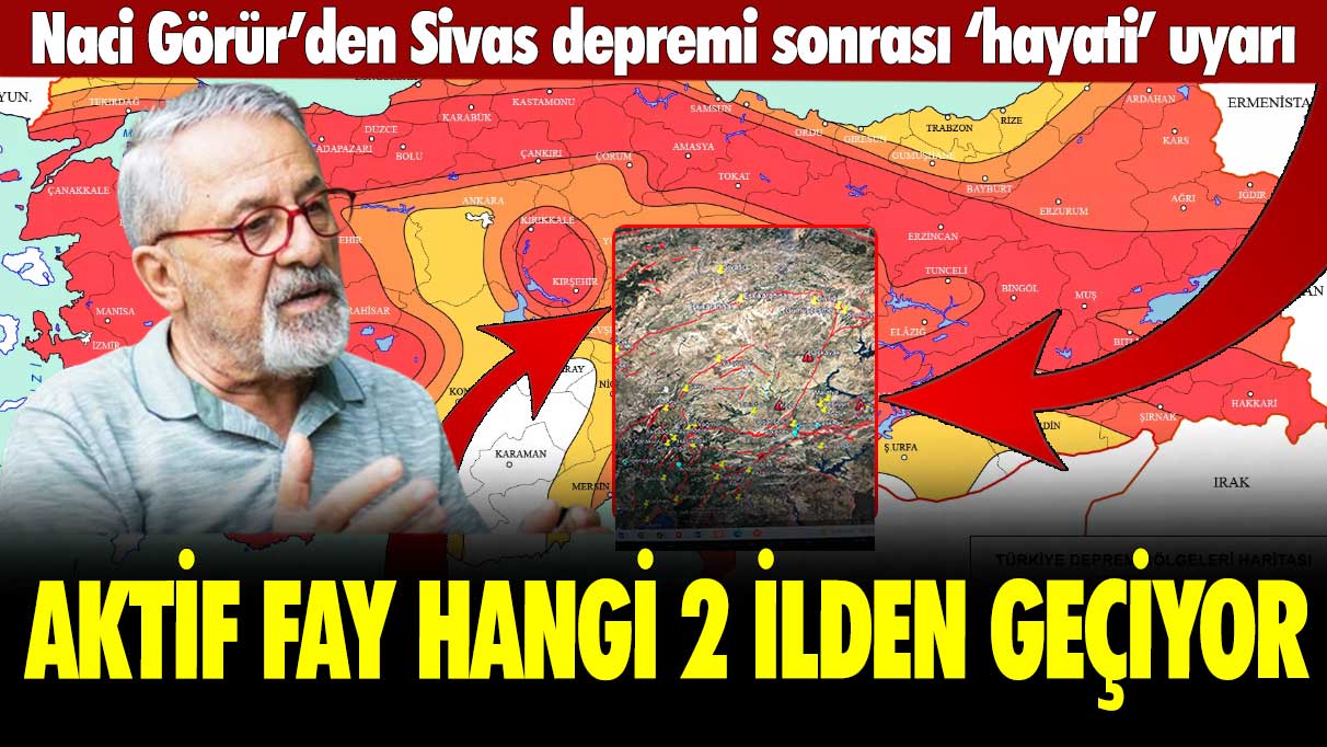 Naci Görür’den Sivas depremi sonrası ‘hayati’ uyarı: Aktif fay hangi 2 ilden geçiyor