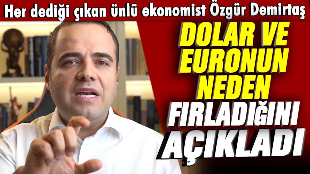 Her dediği çıkan ünlü ekonomist Özgür Demirtaş dolar ve euronun neden fırladığını açıkladı