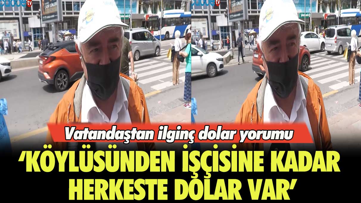 Vatandaştan ilginç dolar yorumu:  Köylüsünden işçisine kadar herkeste dolar var