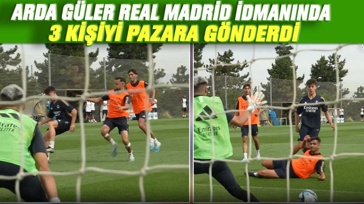 Arda Güler Real Madrid idmanında 3 kişiyi pazara gönderdi