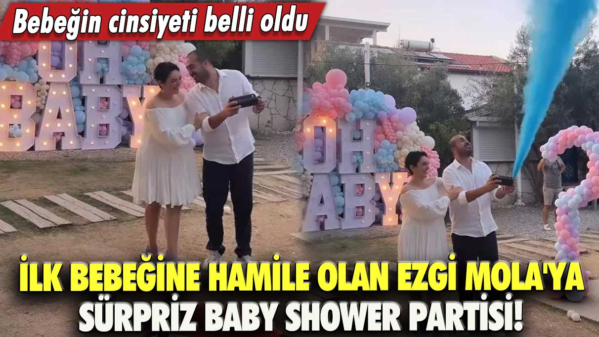 İlk bebeğine hamile olan Ezgi Mola'ya sürpriz baby shower partisi! Bebeğin cinsiyeti belli oldu