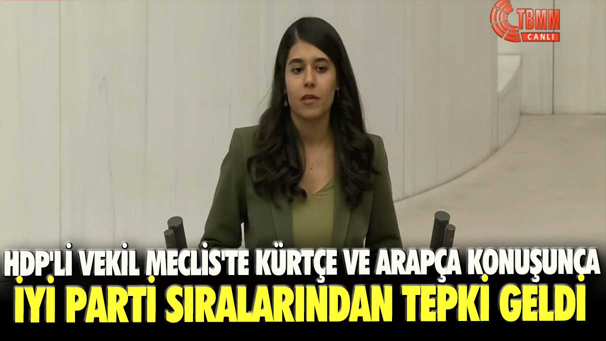 HDP'li vekil Meclis'te Kürtçe ve Arapça konuşunca İYİ Parti sıralarından tepki geldi