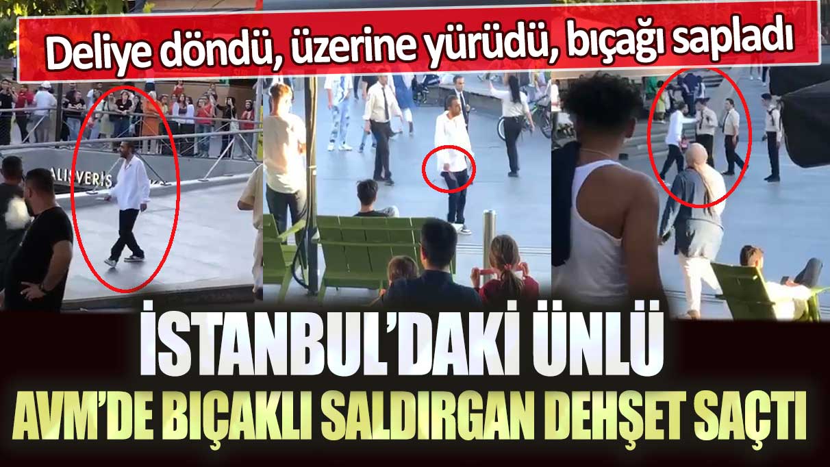 İstanbul’daki ünlü AVM’de bıçaklı saldırgan dehşet saçtı